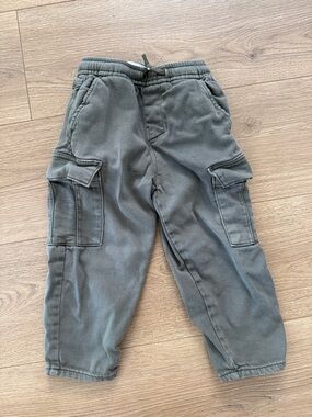 Zara toddler green cargo pull on pants